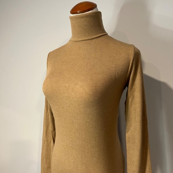 Polo Ralph Lauren camel turtleneck ribbed sweater NWT - Picture 2 of 7